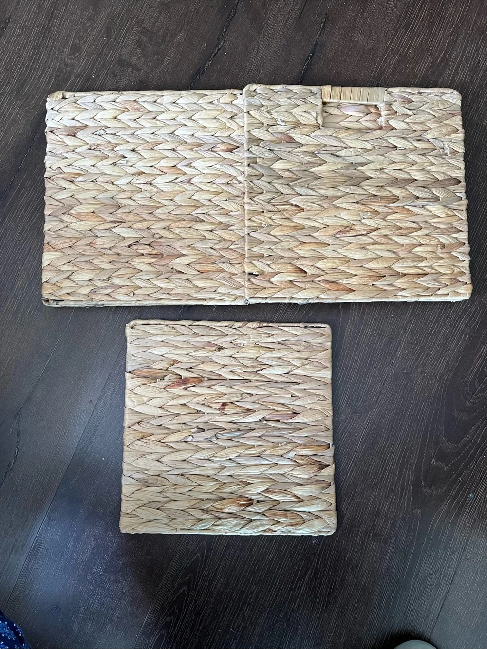 Set of 2 Woven Storage Baskets